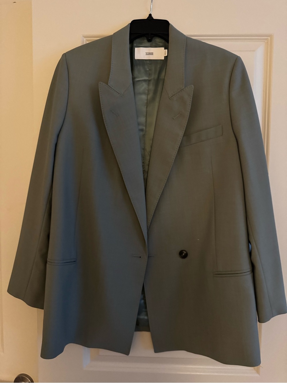 Closed Official Women’s Sage Grey Single-Breasted Blazer